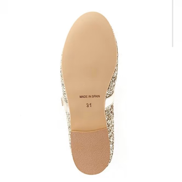 NEW Childrenchic Girls' Gold Glitter Mary Jane Flats - Picture 4 of 12